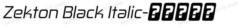 Zekton Black Italic字体转换